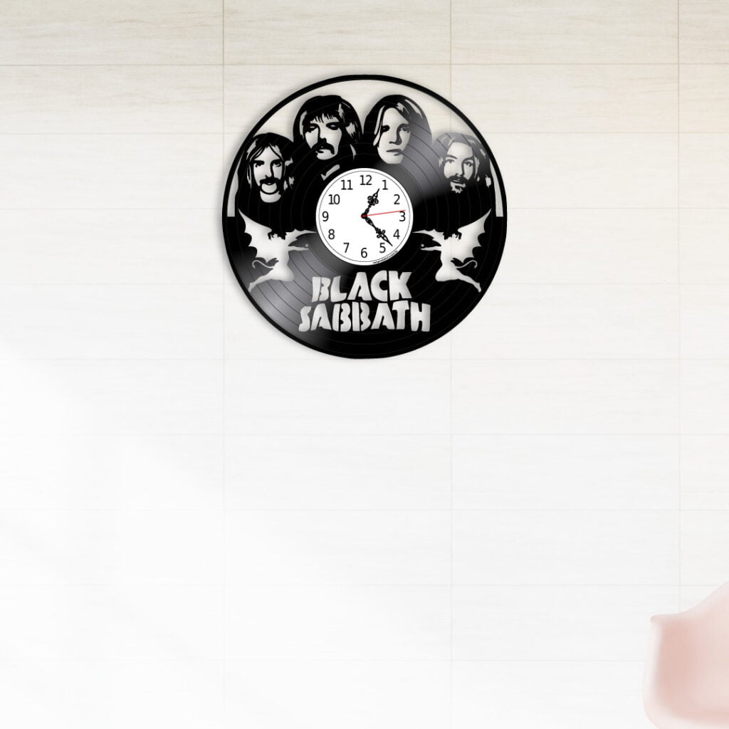 Relógio Black Sabbath de vinil