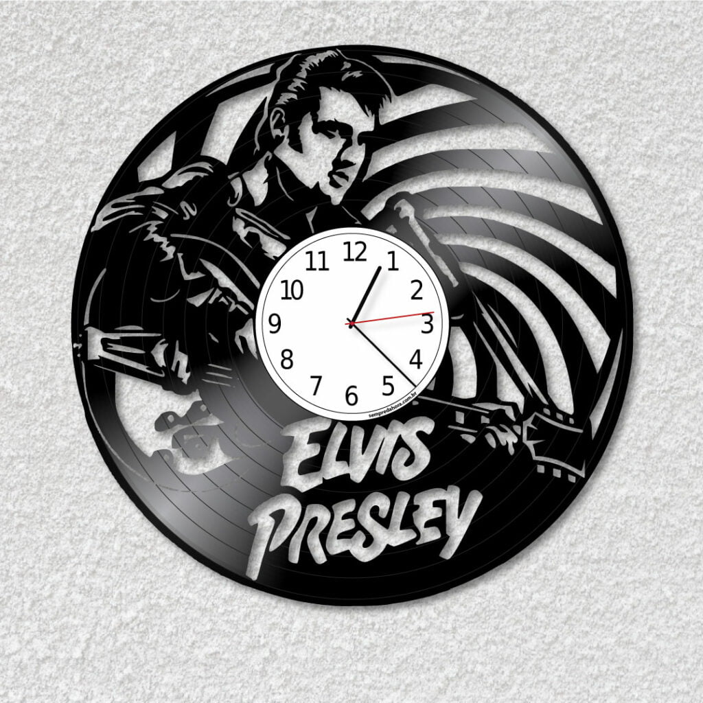 Relógio Elvis Presley de vinil