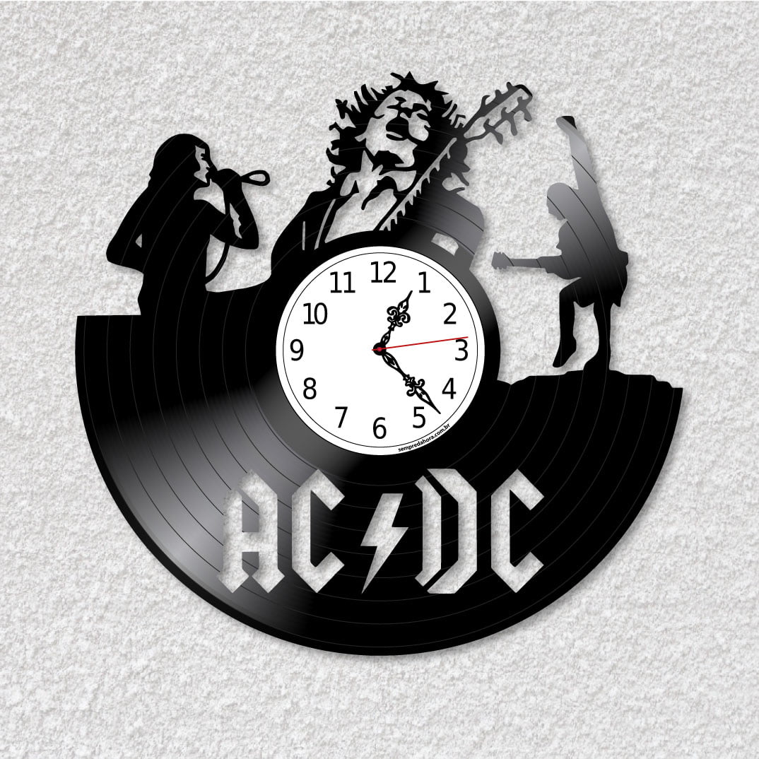 Relógio AC/DC de vinil